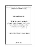 Luận văn Thạc sĩ Quản trị nhân lực: Các yếu tố ảnh hưởng đến sự gắn kết người lao động với tổ chức tại Công ty Cổ phần Ứng dụng phần mềm Mobio Việt Nam
