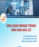 Báo cáo: Ứng dụng nirads trong hình ảnh đầu cổ