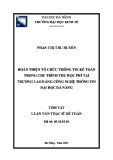 Tóm tắt luận văn Thạc sĩ Kế toán: Hoàn thiện tổ chức thông tin kế toán trong chu trình thu học phí tại trường cao đẳng Công nghệ Thông tin – Đại học Đà Nẵng