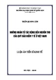 Luận án Tiến sĩ Kinh tế: Những nhân tố tác động đến nguồn thu của quỹ bảo hiểm y tế ở Việt Nam