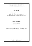 Tóm tắt Luận án Tiến sĩ Văn hóa học: Biến đổi văn hóa nông thôn tỉnh Vĩnh Long từ năm 1986 đến nay
